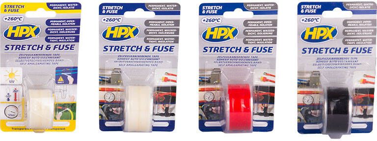 HPX Stretch & Fuse zelfvulkaniserende tape | Transparant | 25mm x 1 80m SI2580