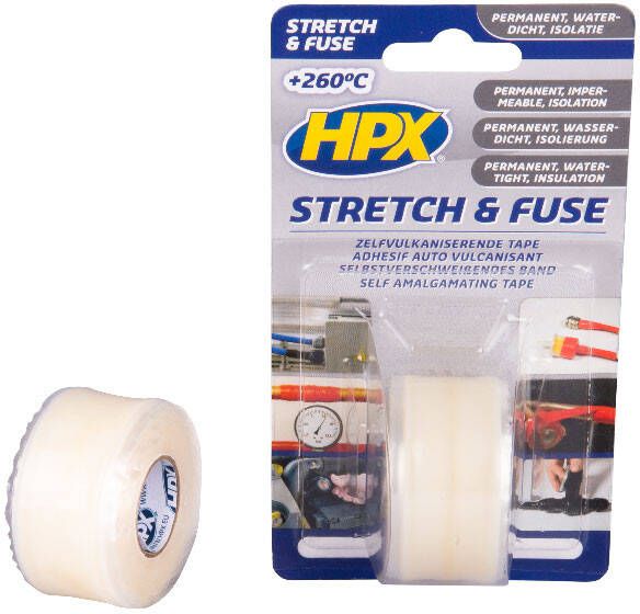 HPX Stretch & Fuse zelfvulkaniserende tape | Transparant |25mm x 3m SI2503 | 6 stuks