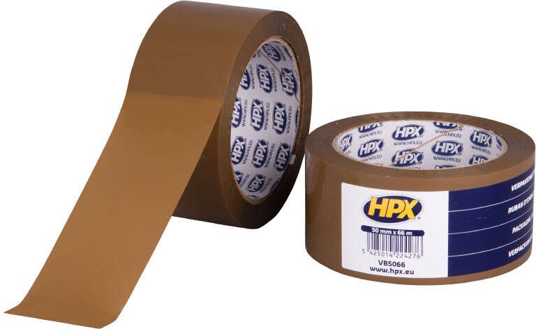 HPX Verpakkingstape | Bruin | 50mm x 66m VB5066