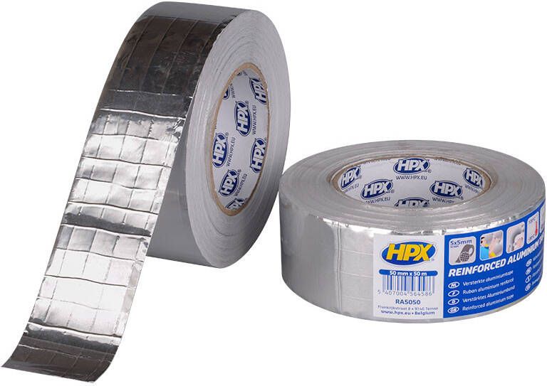 HPX Versterkte aluminium tape | 50mm x 50m RA5050