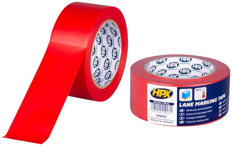 HPX Zelfklevende markeringstape | Rood | 48mm x 33m LR5033