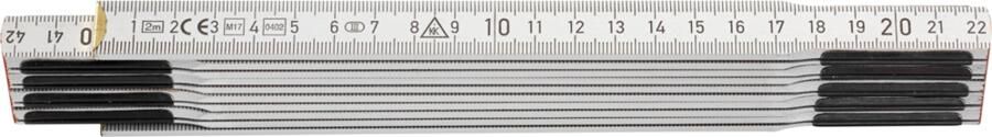 Hultafors Duimstok P600 2m | Wit HU106710 - Foto 2