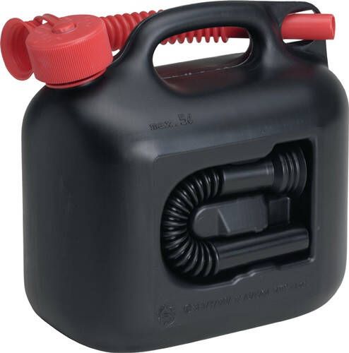 Hünersdorff Hunersdorff Brandstofjerrycan | inhoud 5 l | zwart 2 schenktuit | L265xB147xH247mm | 1 stuk 800300