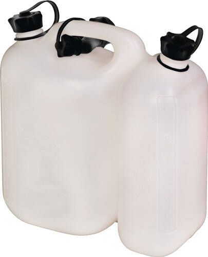 Hunersdorff Dubbele jerrycan voor brandstof | inhoud 5 + 3 l | natuur HDPe | L316xB145xH312mm | 1 stuk 824900