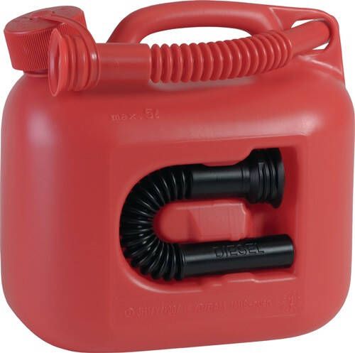 Hünersdorff Hunersdorff Brandstofjerrycan | inhoud 5 l | rood 2 schenktuit | L265xB147xH247mm | 1 stuk 800500