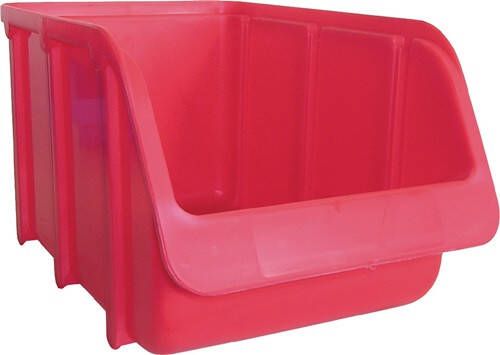 Hunersdorff Magazijnbak | L242 203xB146xH127mm | PP rood | stapelbaar | 26 stuks 673100