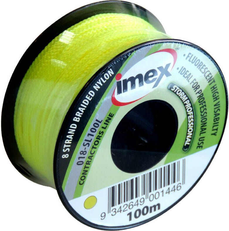 IMEX Metselkoord 100M Fluorescerend geel 018-SL100L