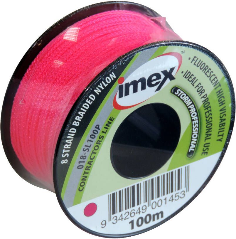 IMEX Metselkoord 100M Fluorescerend roze 018-SL100P