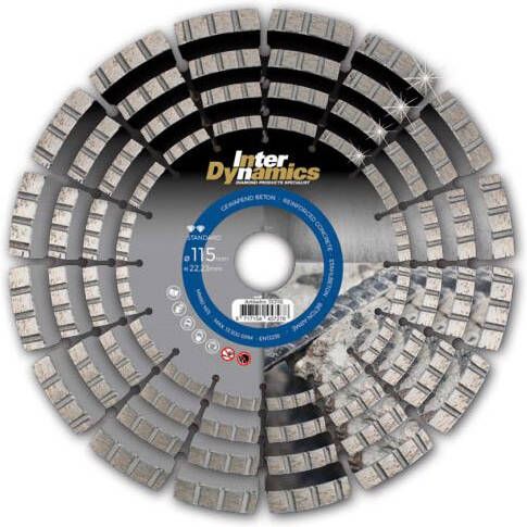 Inter Dynamics Diamantzaag Beton Standard | 115 x 22 23mm 310116