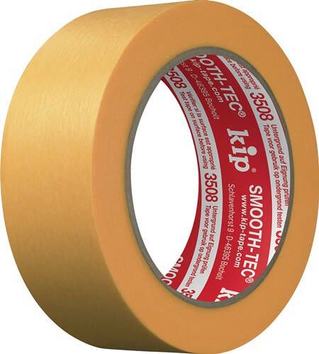 Kip Gladde crêpeband | glad | geel | lengte 50 m | breedte 36 mm | 6 stuks 3508-36