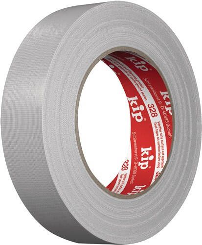 Kip Textielversterkte tape Extra | lichtgrijs | lengte 25 m | breedte 30 mm wiel | 12 stuks 328-30