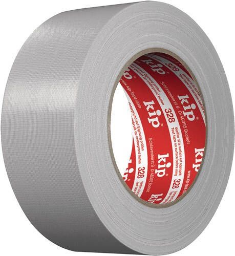 Kip Textielversterkte tape Extra | lichtgrijs | lengte 25 m | breedte 50 mm wiel | 6 stuks 328-50