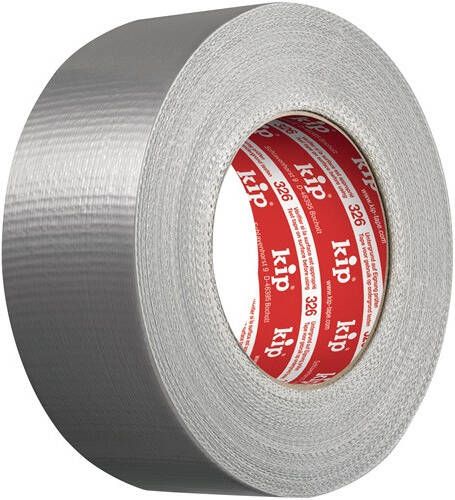 Kip Textielversterkte tape | zilver | lengte 50 m | breedte 72 mm rol | 16 stuks 326-72