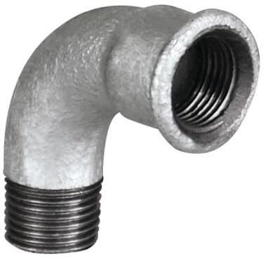 Kirchhoff Bocht van smeedbaar ijzer 90° verzinkt 1 2"I x 1 2"ET (1a) 989672055