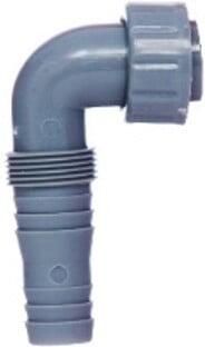 Kirchhoff ECO-SAVE kunststof apparaataansluiting 90° grijs 1"IT x 3 4"-mondstuk voor inbouw wasapparaatsifon 98839329