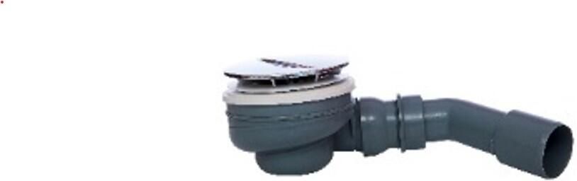 Kirchhoff ECO-SAVE kunststof douche- en badafvoer voor 90 mm grijs 1 2" x 40 50 mm met chromen afdekking 110 mm 98811219