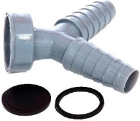 Kirchhoff ECO-SAVE kunststof dubbele apparaataansluiting grijs 1"IT x 3 4" mondstuk 988379249