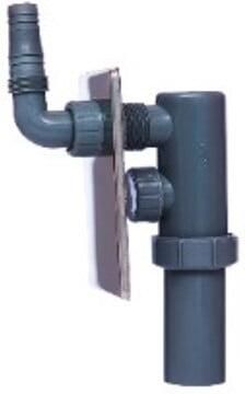 Kirchhoff ECO-SAVE kunststof inbouw wassifon grijs DN40 mm RVS afdekking met 3 4" apparaataansluiting 98839319