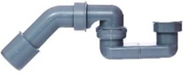 Kirchhoff ECO-SAVE kunststof sifon grijs 1 2" x 40 50 mm voor douchebak 98811149