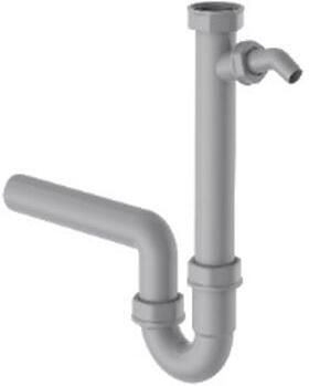 Kirchhoff ECO-SAVE Kunststof spoelbak buisvormige sifon grijs 1 2" IT x 40 mm met 3 4" apparaataansluiting 98831349