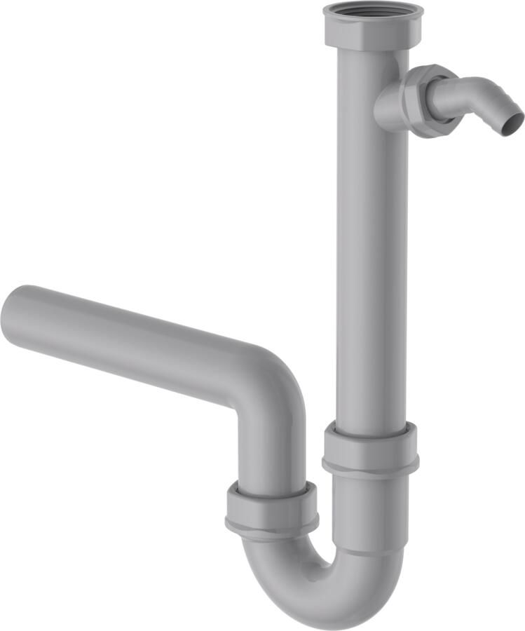 Kirchhoff ECO-SAVE Kunststof spoelbak buisvormige sifon grijs 1 2" IT x 40 mm met 3 4" apparaataansluiting 98831349