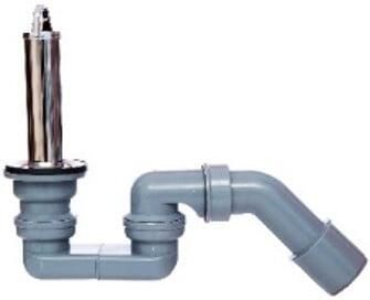 Kirchhoff ECO-SAVE kunststof standpijpventiel grijs 1 2" met sifon 98809149