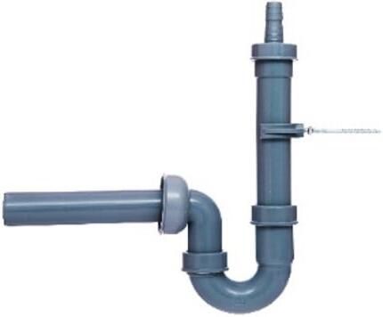 Kirchhoff ECO-SAVE kunststof wasapparaat buisvormige sifon grijs 1 2" x 40 mm met 3 4" apparaataansluiting 98838049