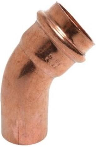 Kirchhoff Koperen bocht 45° blank 22 mm 1 socket (P5040) (10x) 988613460