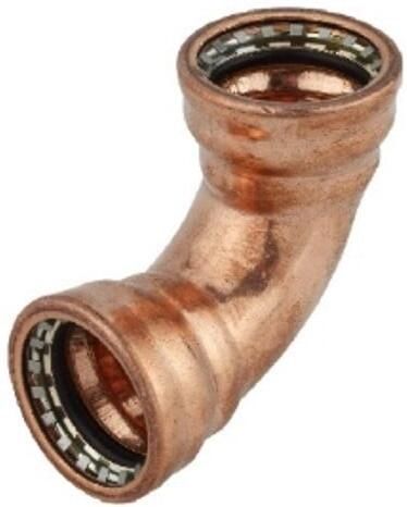 Kirchhoff Koperen bocht 90° blank 22 mm 2 sockets (S090) 989471317