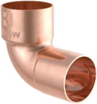 Kirchhoff Koperen bocht 90° blank 15 mm 1 socket (5092) 989262017