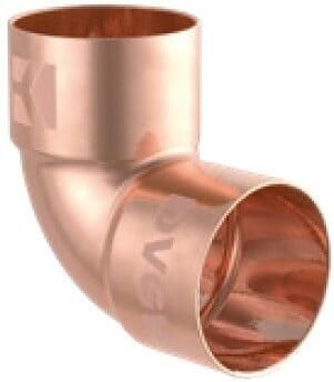 Kirchhoff Koperen bocht 90° blank 10 mm 2 sockets (5090) 989030055