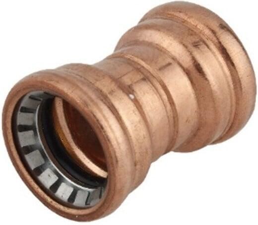Kirchhoff Koperen dubbele sokkel blank 12 mm 2 sockets (S270) 989472017