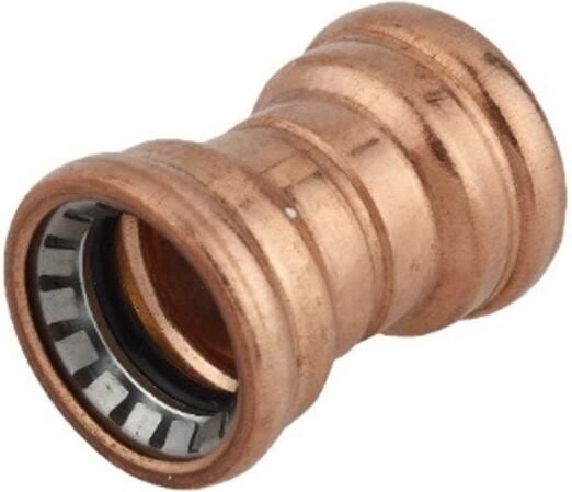 Kirchhoff Koperen dubbele sokkel blank 15 mm 2 sockets (S270) 989472117