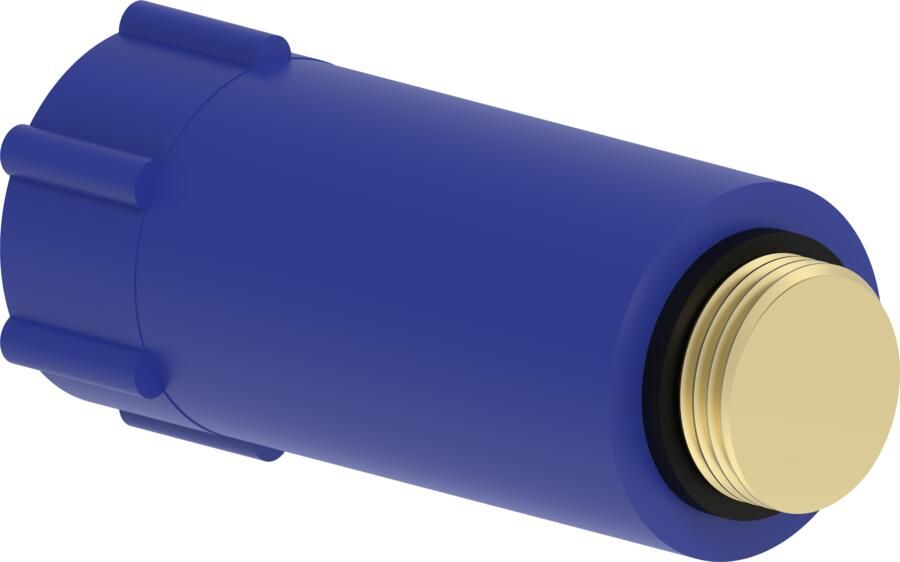 Kirchhoff Kunststof constructieplug blauw 1 2" messing schroefdraad 989135255