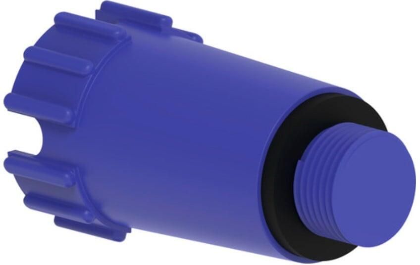Kirchhoff Kunststof constructieplug blauw 1 2" messing schroefdraad 989135255
