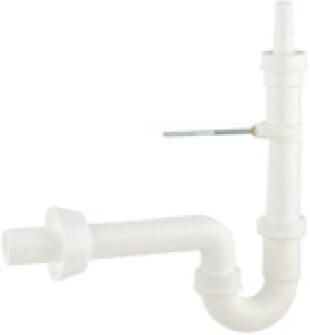 Kirchhoff Kunststof wasapparaat buisvormige sifon wit 1 2" x 40 mm met 3 4" apparaataansluiting 98838048
