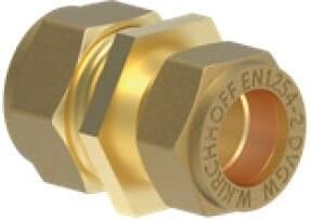 Kirchhoff Messing eindstuk blank 12 mm klemkoppeling voor koperen buis 989459117