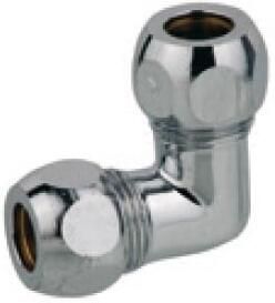 Kirchhoff Messing hoek knelkoppeling 90° chroom 3 8" x 10 mm 986252148
