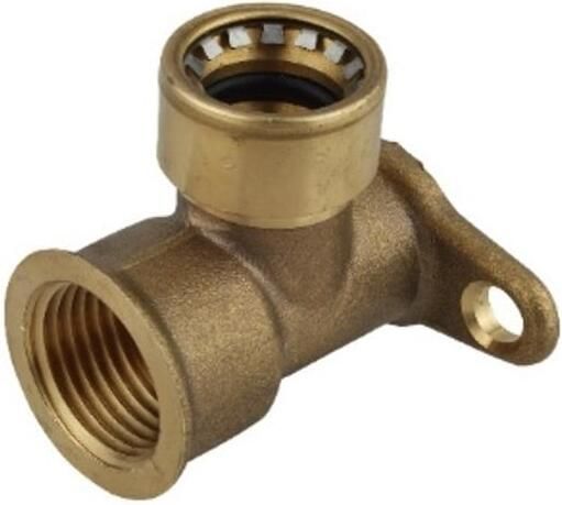 Kirchhoff Messing hoek muurplaat blank 15 mm x 1 2" IT 1 socket (S472g) 989478117