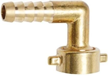 Kirchhoff Messing hoek slangkoppeling blanco 1 2" moer x 3 8" mondstuk 987388248