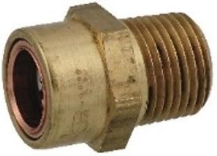 Kirchhoff Messing overgangsnippel blank 15 mm x 1 2"ET 1 socket (S243g) 989476117 - Foto 1