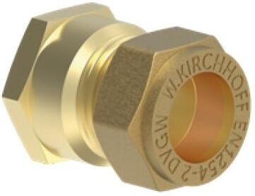 Kirchhoff Messing overgangsstuk blank 15 mm x 1 2"IT klemkoppeling voor koperen buis 989456217