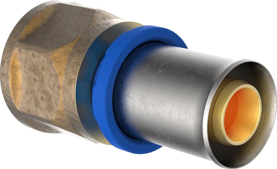 Kirchhoff Messing overgangsstuk blank 26 mm x 3 4"IT persfitting voor meerlagenbuis 988713455