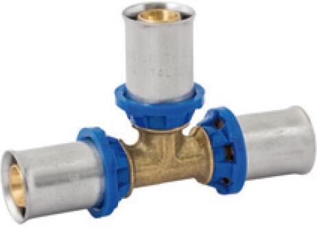 Kirchhoff Messing T-stuk blank 20 mm persfitting voor meerlagenbuis 988717255