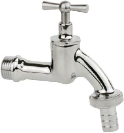 Kirchhoff Messing uitlaatventiel met T-greep chroom 1 2"ET x 3 4"ET x 1 2"mondstuk 98619018