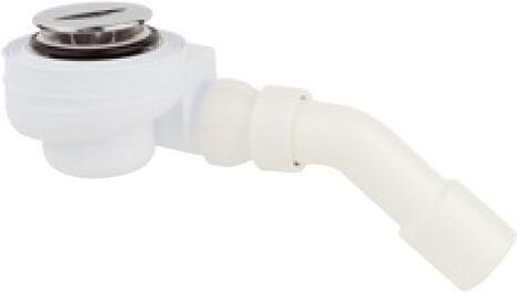 Kirchhoff Polypropyleen douche- en badafvoer 50 mm chroom 1 2" x 40 50 mm met deksel 70 mm 98811318