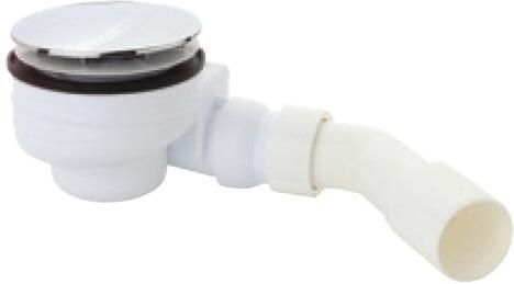 Kirchhoff Polypropyleen douche- en badafvoer 90 mm chroom 1 2" x 40 50 mm met deksel 110 mm 98811218
