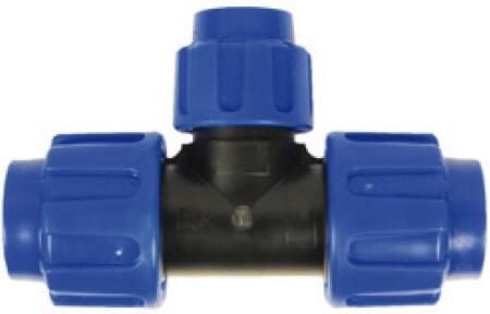 Kirchhoff PP verloopstuk T-stuk 25 mm x 20 mm x 25 mm klemkoppeling voor HDPE 984844017