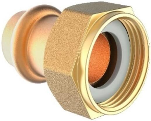 Kirchhoff Rood messing halve schroefverbinding blank 22 mm x 3 4"IT 1 socket (P4355) 988628755