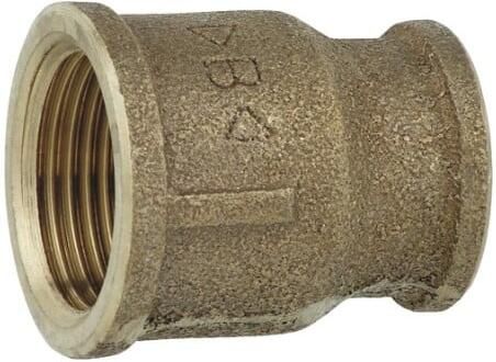 Kirchhoff Rood messing reducerende dubbele contactdoos blanco 1 2"IT x 3 8"IT (3240) 988954213